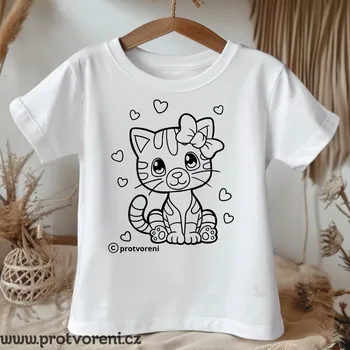 Tričko jako omalovánka Tričko k vybarvení, dětské KOČIČKA, 1 ks zvolte VELIKOST trička ZDE:: 9/10 let Beagle
