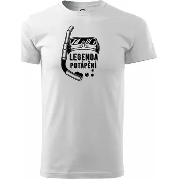 Pánské tričko Legenda potápění - Triko extra velké (5-8XL) - 7XL ( Bílá )