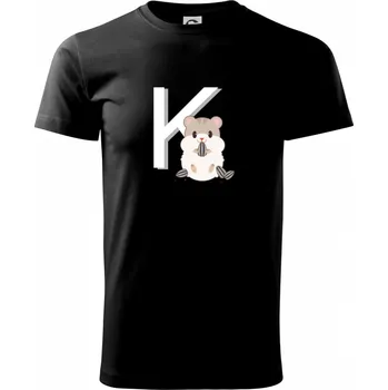 Křeček - písmeno - Triko extra velké (5-8XL) - 6XL ( Černá )