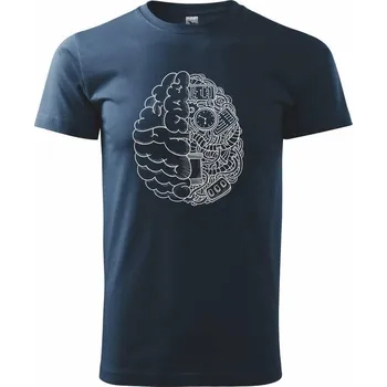 Mechanický mozek - Triko extra velké (5-8XL) - 8XL ( Námořní modrá (velmi tmavá - téměř černá) )
