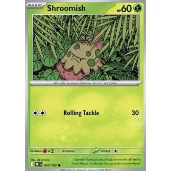 Karetní hra Pokémon DRI 005/182 Shroomish - Destined Rivals Stav: Near Mint, Verze: REVERSE HOLO