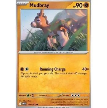Volný čas Pokémon DRI 107/182 Mudbray - Destined Rivals Stav: Near Mint, Verze: NORMAL