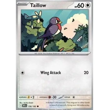 Sběratelská karetní hra Pokémon DRI 156/182 Taillow - Destined Rivals Stav: Near Mint, Verze: NORMAL
