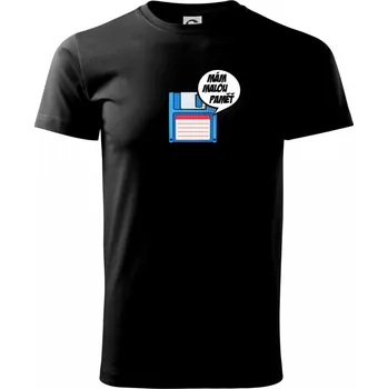 Mám malou paměť - Triko extra velké (5-8XL) - 8XL ( Černá )