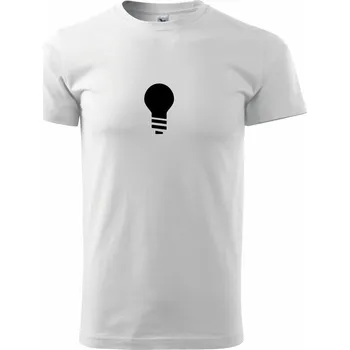 Pánské tričko Žárovka jednoduchá - Triko extra velké (5-8XL) - 8XL ( Bílá )