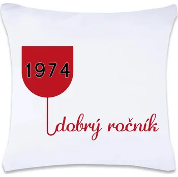 Dekorativní polštářek DOBRÝ TRIKO Polštář s potiskem 40 x 40 cm Dobrý ročník Oboustranný tisk: NE