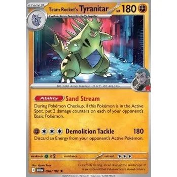 Sběratelská karetní hra Pokémon DRI 096/182 Team Rocket's Tyranitar - Destined Rivals Stav: Near Mint, Verze: HOLO
