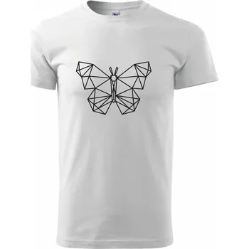 Pánské tričko Geometrie - motýl - Triko extra velké (5-8XL) - 7XL ( Bílá )