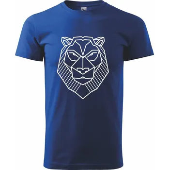 Geometrie - Lev - Triko extra velké (5-8XL) - 8XL ( Královská modrá )