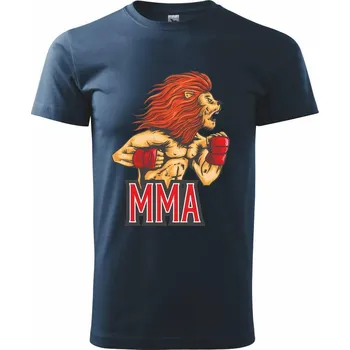 MMA Lion - Triko extra velké (5-8XL) - 6XL ( Námořní modrá (velmi tmavá - téměř černá) )
