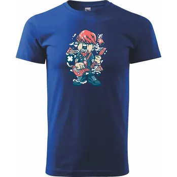 Pánské tričko Rozbíječ kytar - Triko extra velké (5-8XL) - 8XL ( Královská modrá )