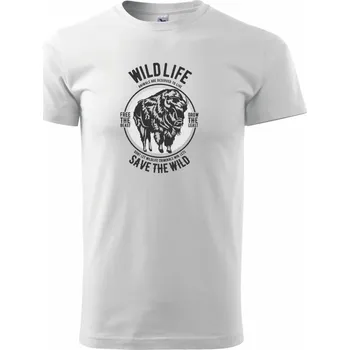 Pánské tričko Wild Life - Triko extra velké (5-8XL) - 8XL ( Bílá )