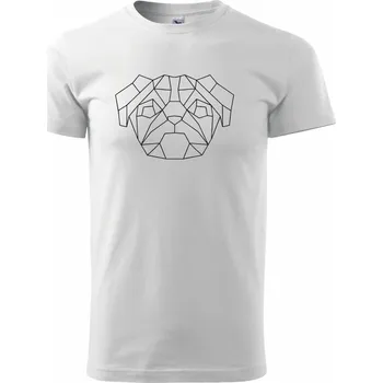 Mops - Geometrie - jednoduchý - Triko extra velké (5-8XL) - 6XL ( Bílá )