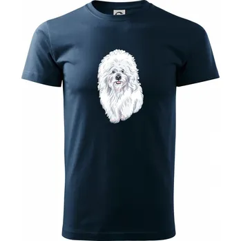 Pánské tričko Bišonek kreslený - Triko extra velké (5-8XL) - 8XL ( Námořní modrá (velmi tmavá - téměř černá) )