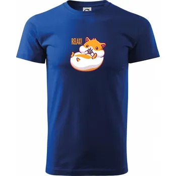 Pánské tričko Křeček relax - Triko extra velké (5-8XL) - 7XL ( Královská modrá )