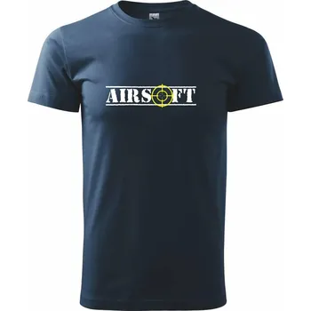 Pánské tričko Airsoft nápis - Triko extra velké (5-8XL) - 7XL ( Námořní modrá (velmi tmavá - téměř černá) )