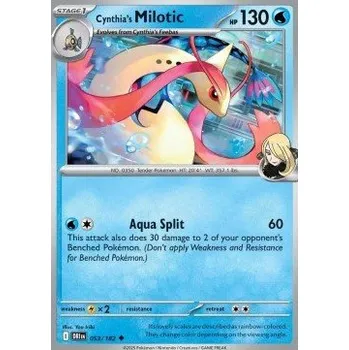 Volný čas Pokémon DRI 053/182 Cynthia's Milotic - Destined Rivals Stav: Near Mint, Verze: NORMAL