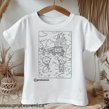 Chlapecké tričko Tričko jako omalovánka Tričko k vybarvení, dětské, POHÁDKA, 1 ks zvolte VELIKOST textilu ZDE:: 11/12 let Beagle