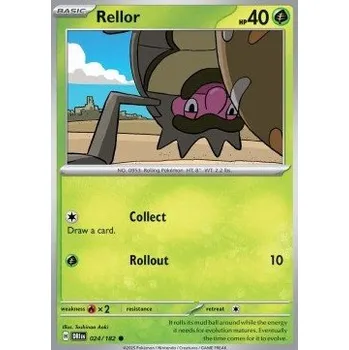 Sběratelská karetní hra Pokémon DRI 024/182 Rellor - Destined Rivals Stav: Near Mint, Verze: REVERSE HOLO