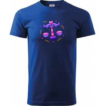 Pánské tričko Váhy veselý motiv - Triko extra velké (5-8XL) - 6XL ( Královská modrá )