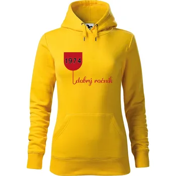 Dámské oblečení DOBRÝ TRIKO Dámská mikina s potiskem Dobrý ročník Velikost dámské mikiny: M, Barva: Žlutá