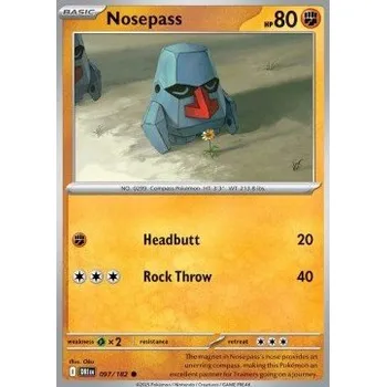 Sběratelská karetní hra Pokémon DRI 097/182 Nosepass - Destined Rivals Stav: Near Mint, Verze: REVERSE HOLO