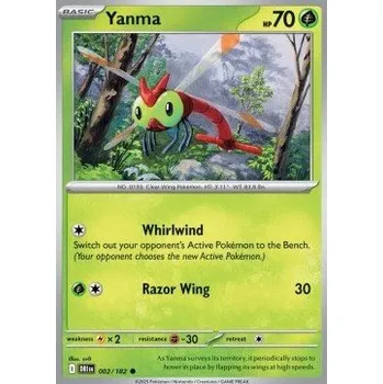 Sběratelská karetní hra Pokémon DRI 002/182 Yanma - Destined Rivals Stav: Near Mint, Verze: NORMAL