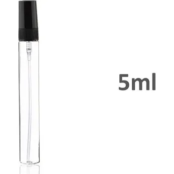 Plnitelný mini flakon | kosmetická lahvička - Průhledná černá - 5ml