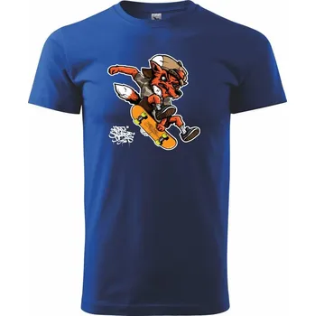 Skate crazy fox - Triko extra velké (5-8XL) - 8XL ( Královská modrá )