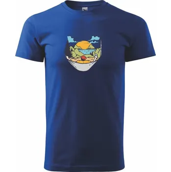 Pánské tričko Relax v síti - Triko extra velké (5-8XL) - 8XL ( Královská modrá )