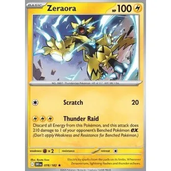 Volný čas Pokémon DRI 078/182 Zeraora - Destined Rivals Stav: Near Mint, Verze: HOLO