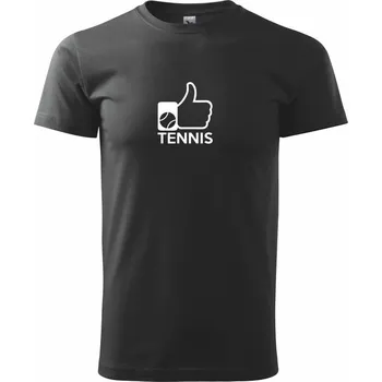 Pánské tričko Tenis palec - Triko extra velké (5-8XL) - 7XL ( Černá )