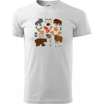 Lesní zvířátka - Triko extra velké (5-8XL) - 7XL ( Bílá )