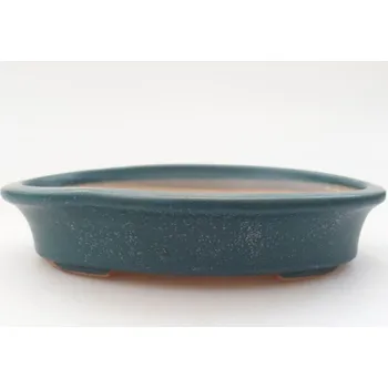 Květináč Keramická bonsai miska 13 x 11 x 3 cm modrá