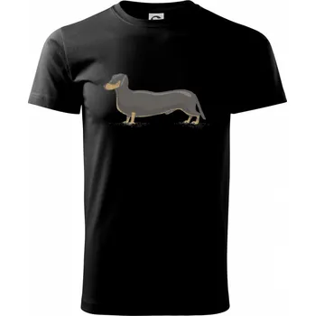 Vintage Jezevčík - Triko extra velké (5-8XL) - 8XL ( Černá )