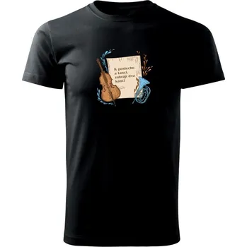 K poslechu a tanci, zahrají dva kanci - Triko extra velké (5-8XL) - 8XL ( Černá )