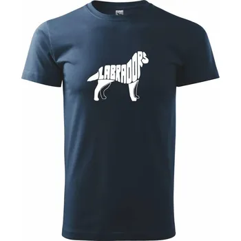 Pánské tričko Labrador - Triko extra velké (5-8XL) - 8XL ( Námořní modrá (velmi tmavá - téměř černá) )