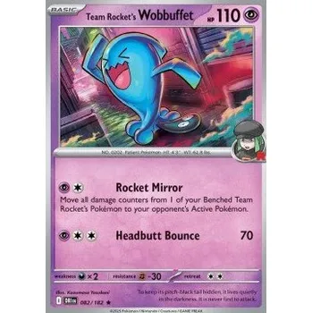 Sběratelská karetní hra Pokémon DRI 082/182 Team Rocket's Wobbuffet - Destined Rivals Stav: Near Mint, Verze: HOLO
