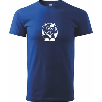 Pánské tričko Roztomilá kráva - Triko extra velké (5-8XL) - 7XL ( Královská modrá )