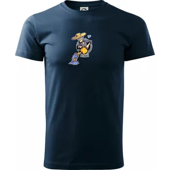 Znamení komiks vodnář - Triko extra velké (5-8XL) - 7XL ( Námořní modrá (velmi tmavá - téměř černá) )