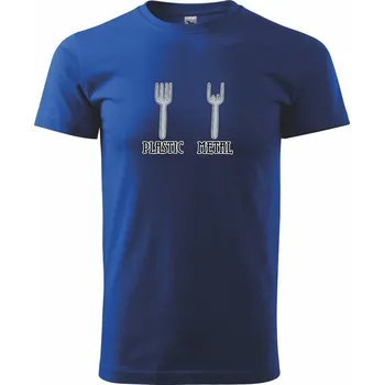 Plastic Metal - Triko extra velké (5-8XL) - 8XL ( Královská modrá )