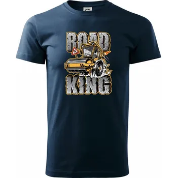 Pánské tričko Road King válec - Triko extra velké (5-8XL) - 8XL ( Námořní modrá (velmi tmavá - téměř černá) )