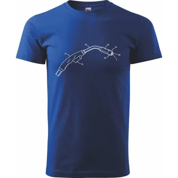 Pánské tričko Svářeč - Svářecí pistole - jednoduchá - Triko extra velké (5-8XL) - 8XL ( Královská modrá )