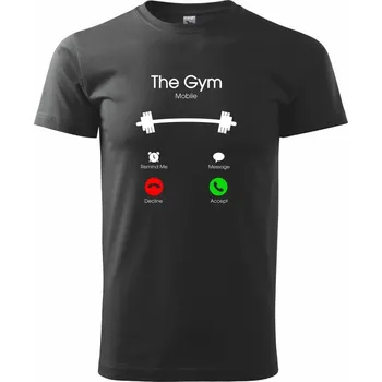 Pánské tričko The Gym Mobile - Triko extra velké (5-8XL) - 7XL ( Černá )