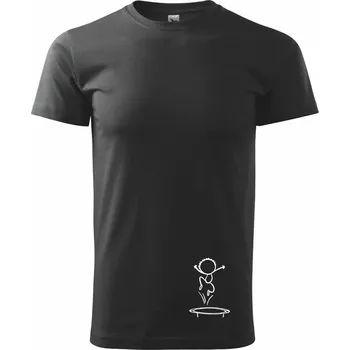 Pánské tričko Trampolínky postavička - Triko extra velké (5-8XL) - 6XL ( Černá )