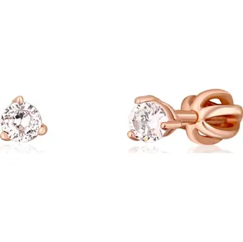 Náušnice Rose godl stříbrné náušnice pecky na šroubek