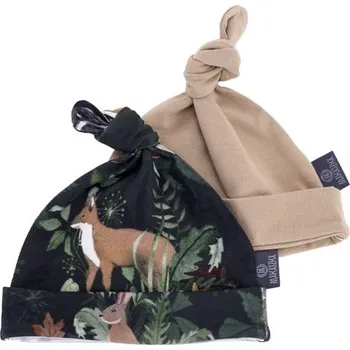 Kojenecká čepice Makaszka Kojenecké čepičky 2ks WOODLAND - M
