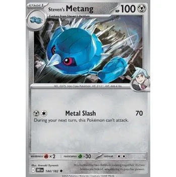 Volný čas Pokémon DRI 144/182 Steven's Metang - Destined Rivals Stav: Near Mint, Verze: NORMAL
