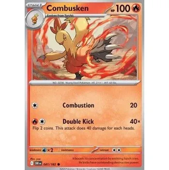 Sběratelská karetní hra Pokémon DRI 041/182 Combusken - Destined Rivals Stav: Near Mint, Verze: REVERSE HOLO