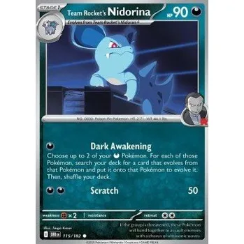 Sběratelská karetní hra Pokémon DRI 115/182 Team Rocket's Nidorina - Destined Rivals Stav: Near Mint, Verze: NORMAL